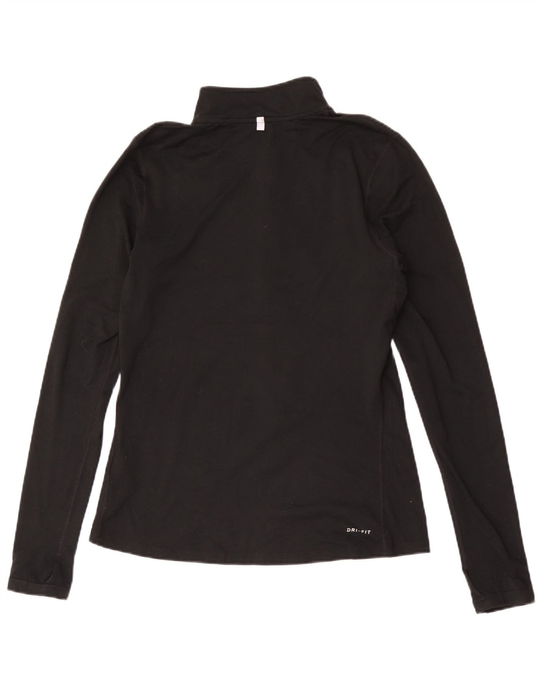 Nike Dame Dri Fit Pullover med lynlås-hals Træningsdragt Top UK 10 Lille Sort