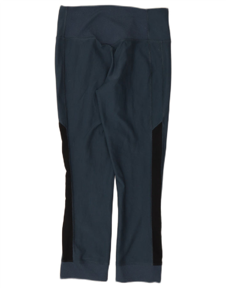 Nike Dame Dri Fit Leggings UK 4 XS Navy Blue Polyester
