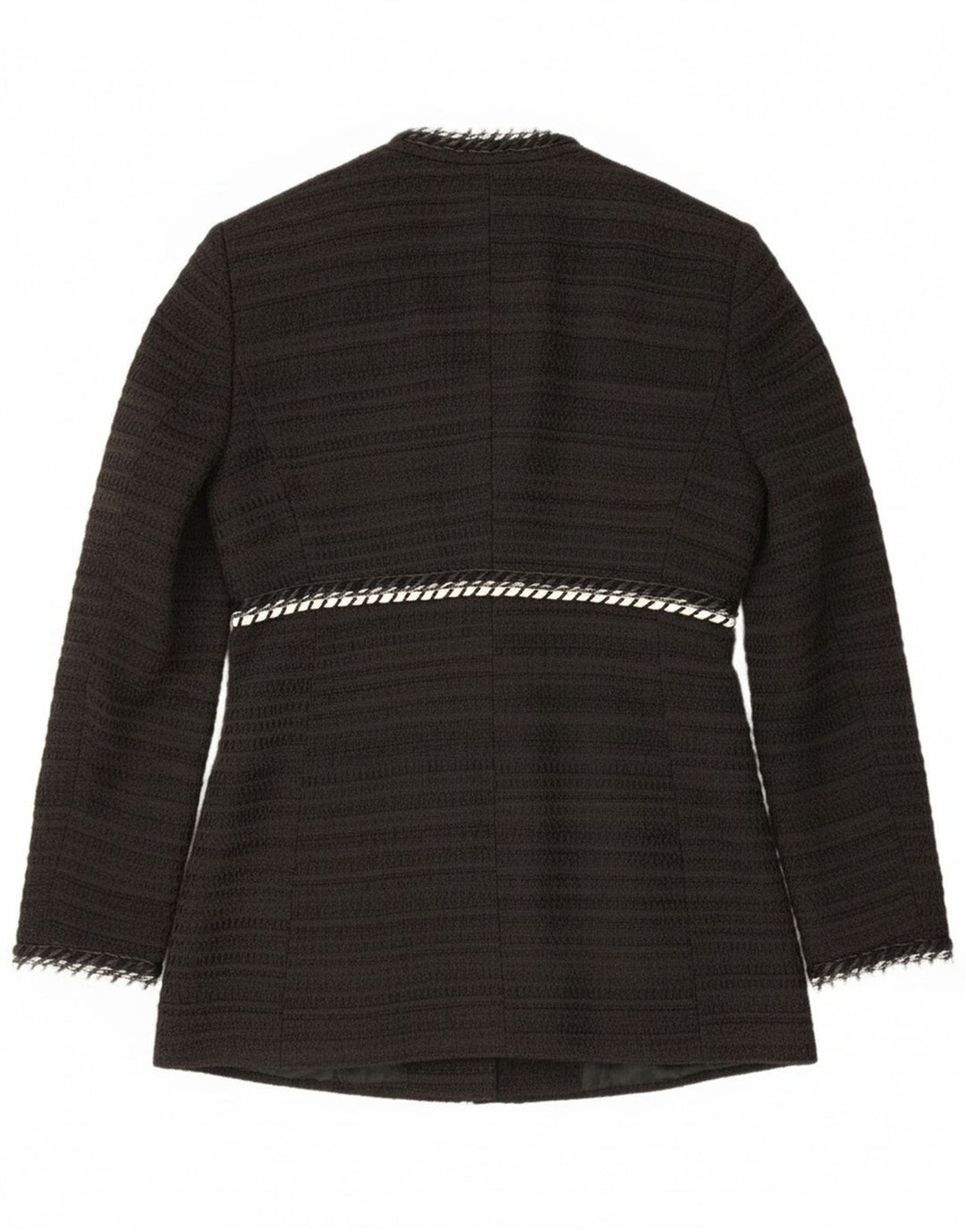 Zara Womens Open Blazer Jacket UK 14 Large Black