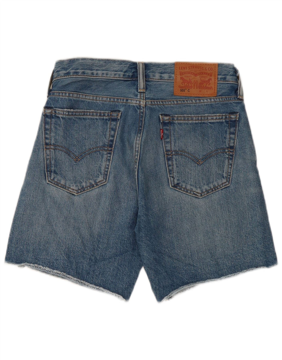 Levi's Womens 505 denimshorts W27 Små blå bomuld