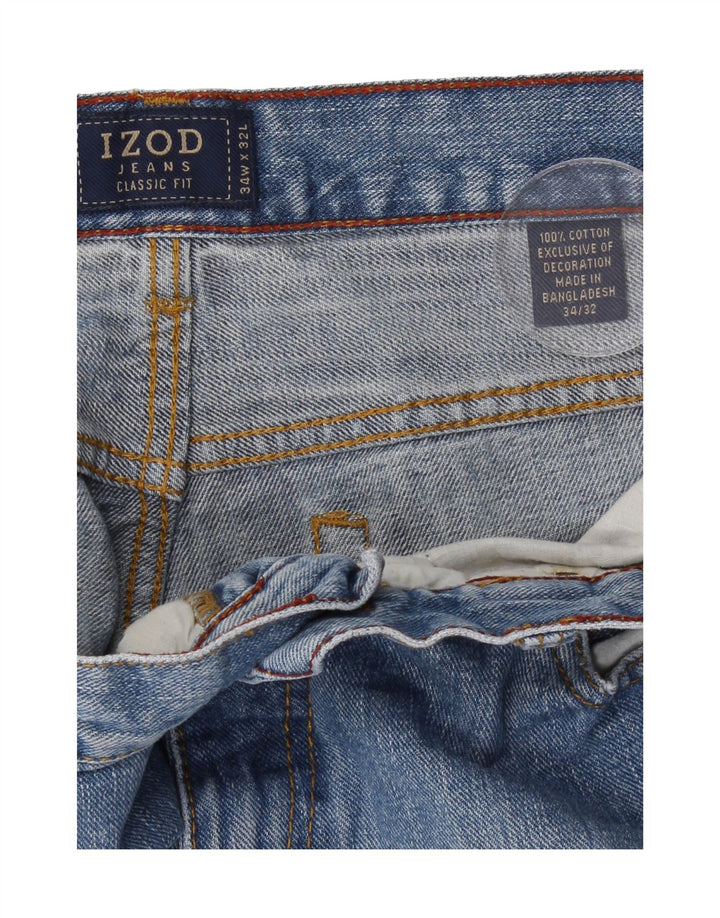 IZOD Mens Classic Fit Straight Jeans W34 L32 Blue Cotton Vintage Izod and Second-Hand Izod from Messina Hembry 