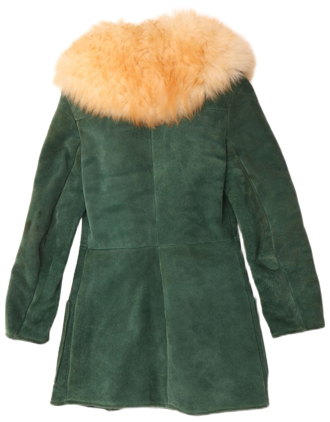 Vintage Dame Shearling Coat IT 42 Medium Green