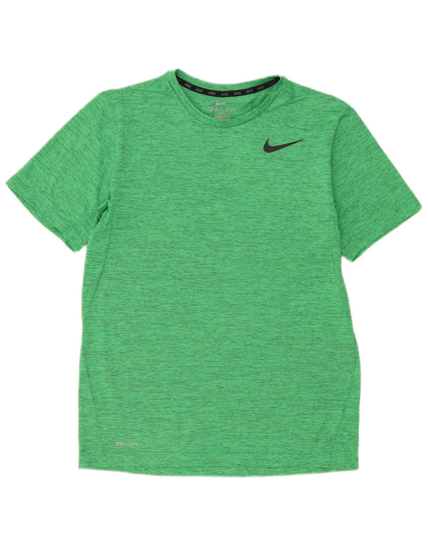Nike Herre Dri Fit T-shirt Top Medium Green Flecked Polyester