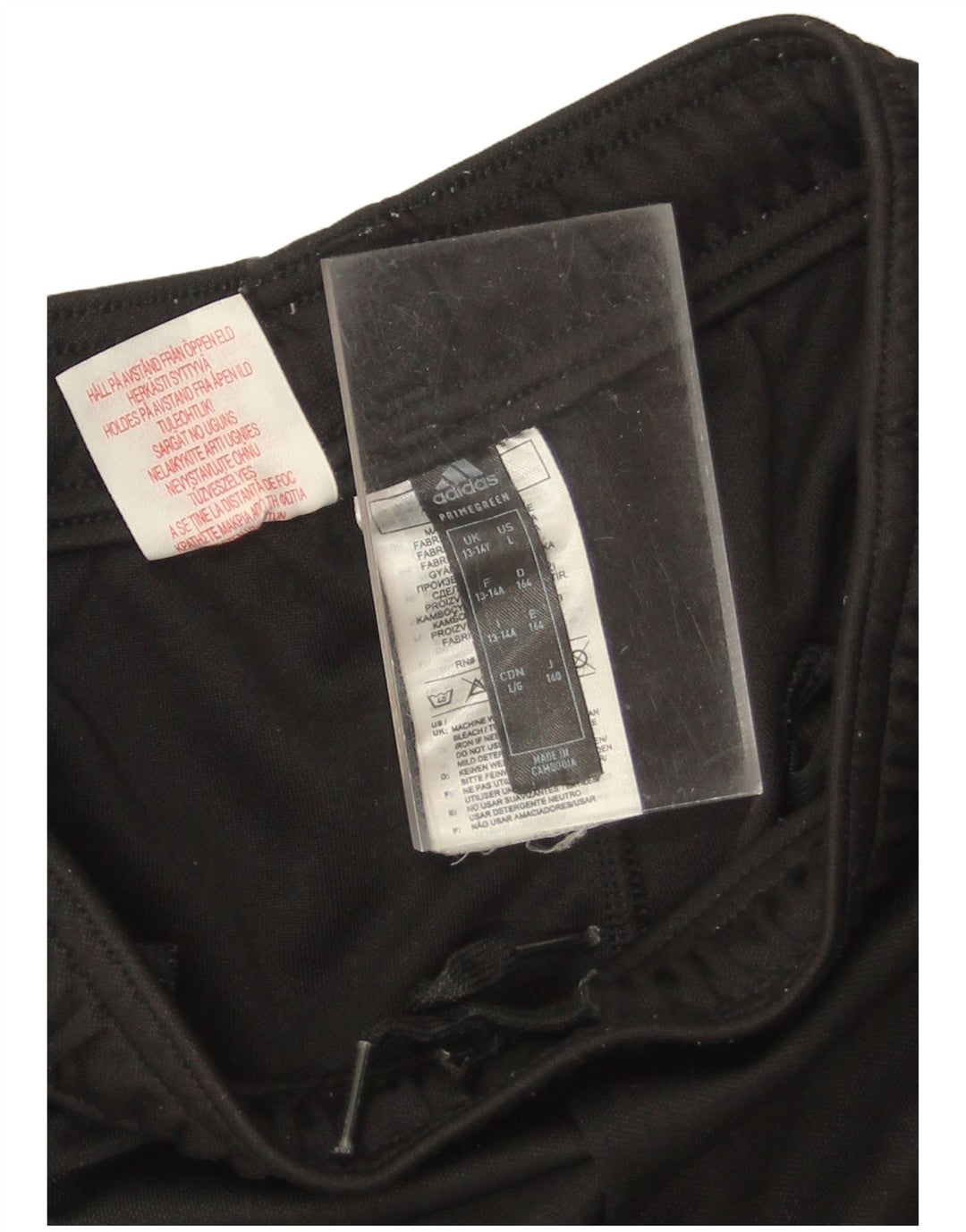 ADIDAS Boys Aeroready Tracksuit Trousers 13-14 Years Black Polyester
