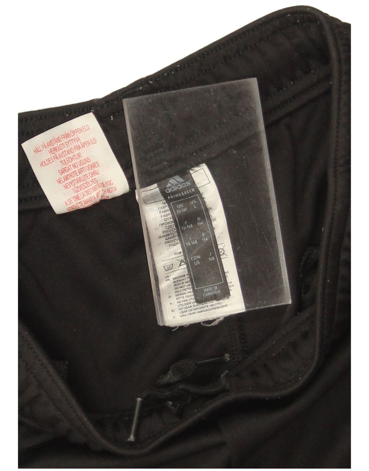 ADIDAS Boys Aeroready Tracksuit Trousers 13-14 Years Black Polyester