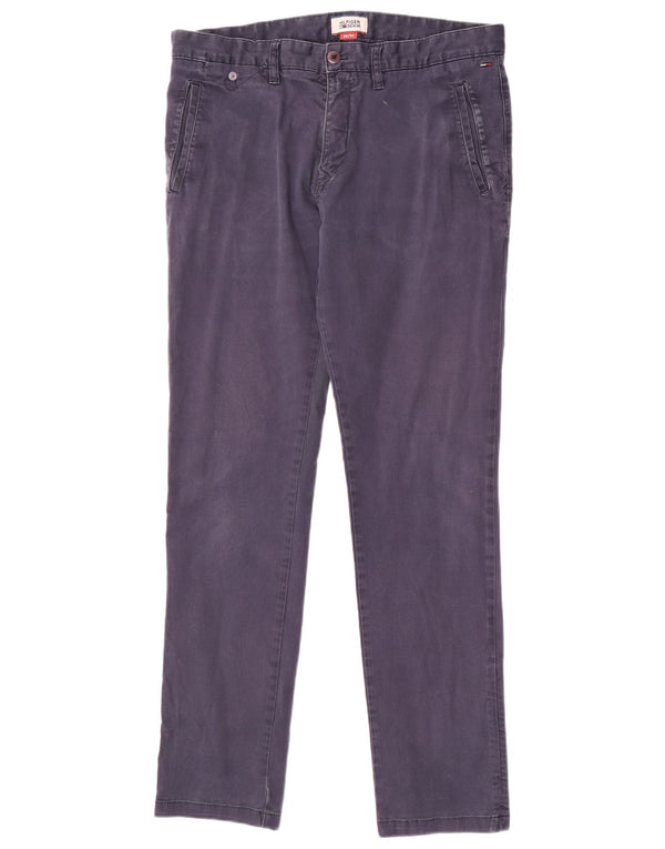 Tommy Hilfiger Herre Slim Chino Bukser W34 L32 Marineblå Bomuld