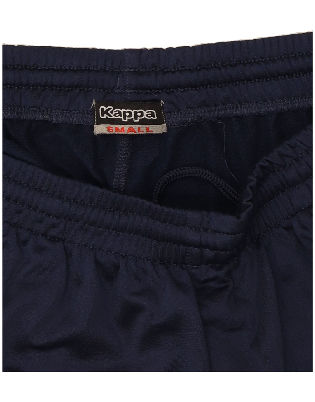 KAPPA Mens Graphic Tracksuit Trousers Joggers Small  Navy Blue Polyester Vintage Kappa and Second-Hand Kappa from Messina Hembry 