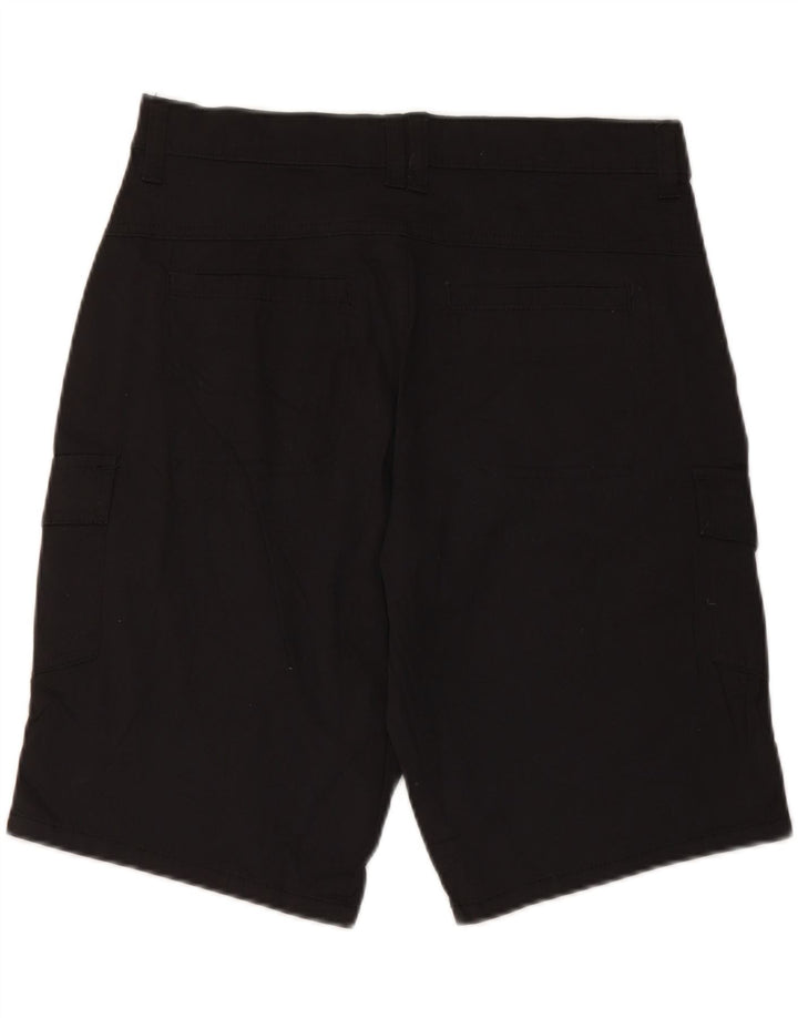 Lee Womens Mid Rise Cargo Shorts US 6 Medium W30 Black Bomuld
