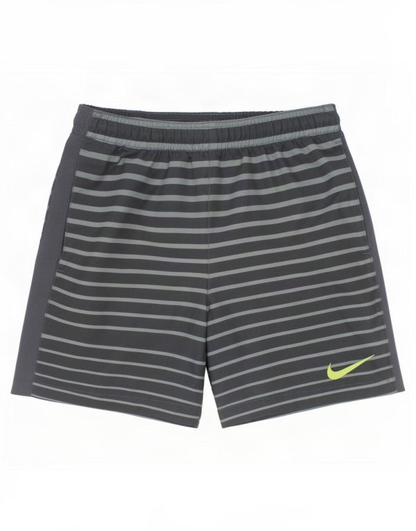 Nike Boys Dri Fit Sportshorts 8-9 år Små gråstribede polyester