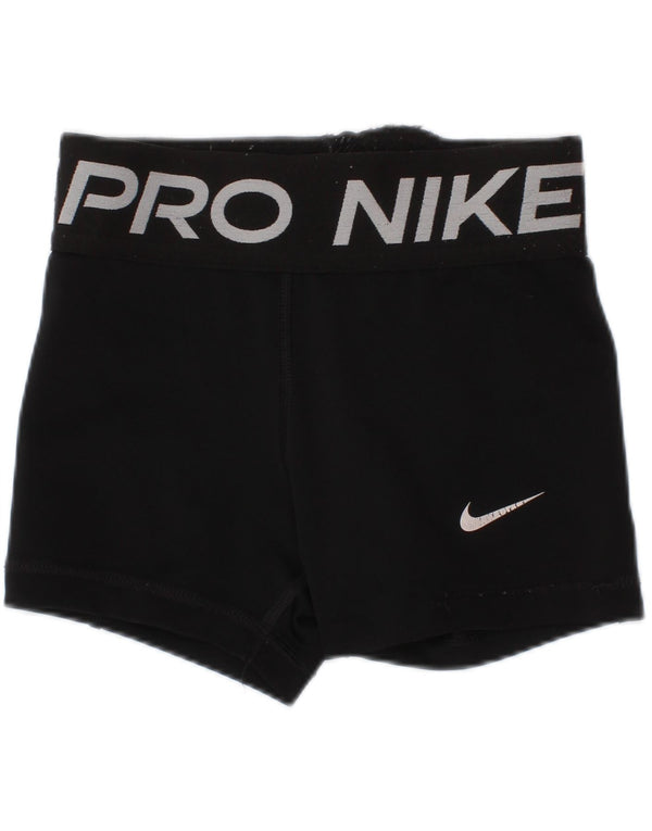 Nike piger Dri Fit grafiske sportsshorts 6-7 år XS sort polyester