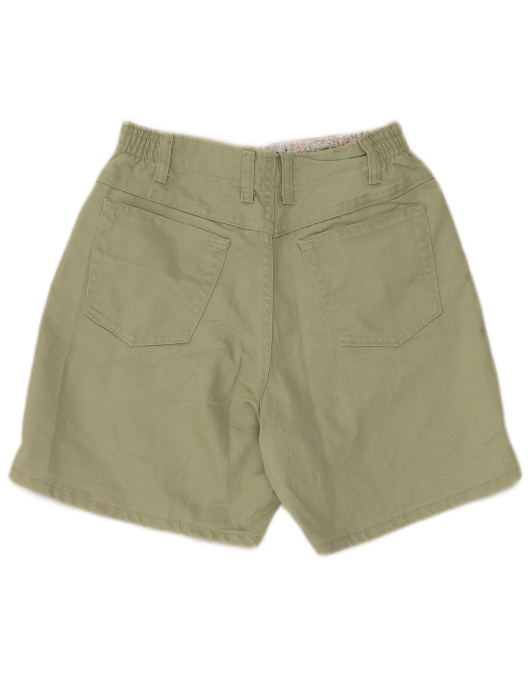 Lee Womens Petite High Waist Bermuda Shorts US 4 Small W26 Green Cotton