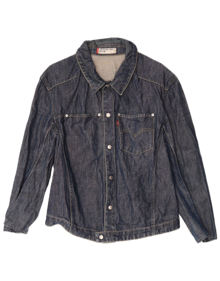 LEVI'S Dame denimjakke UK 14 Medium Navyblå Bomuld