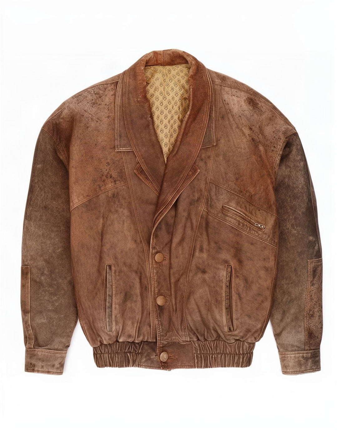 Vintage herre læderjakke UK 42 XL Brun