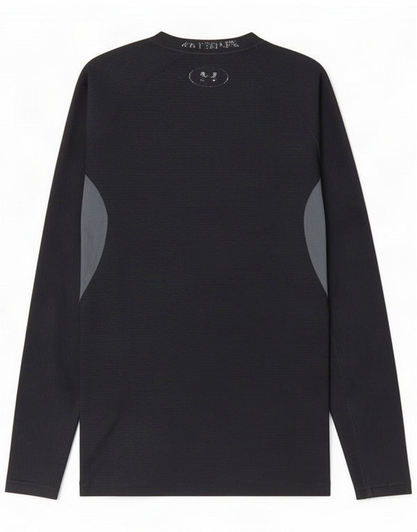 Under Armour Herre Heat Gear Top Langærmet Medium Sort Farveblok