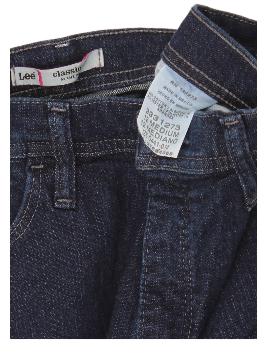 Lee Dame Classic High Waist Capri Jeans US 12 Large W30 L20 Navy Blue