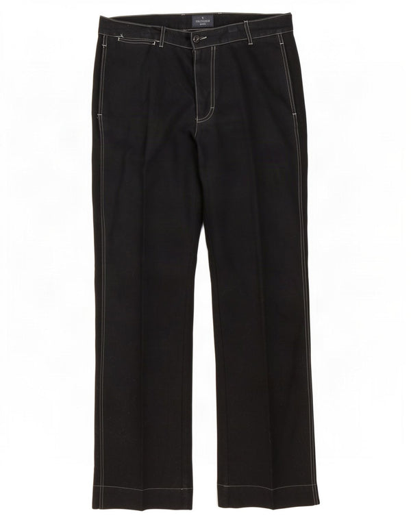 Trussardi Straight Chino Bukser IT 52 XL W36 L34 Sort Bomuld