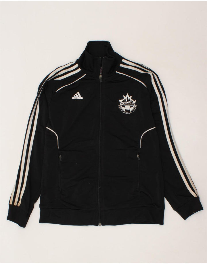 ADIDAS Womens Tracksuit Top Jacket UK 18 XL Black Polyester Vintage Adidas and Second-Hand Adidas from Messina Hembry 