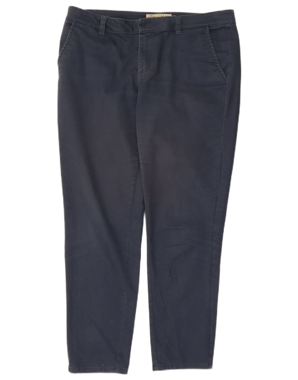 Fat Face Dame Slim Chino Bukser UK 12 Medium W34 L26 Marineblå Bomuld