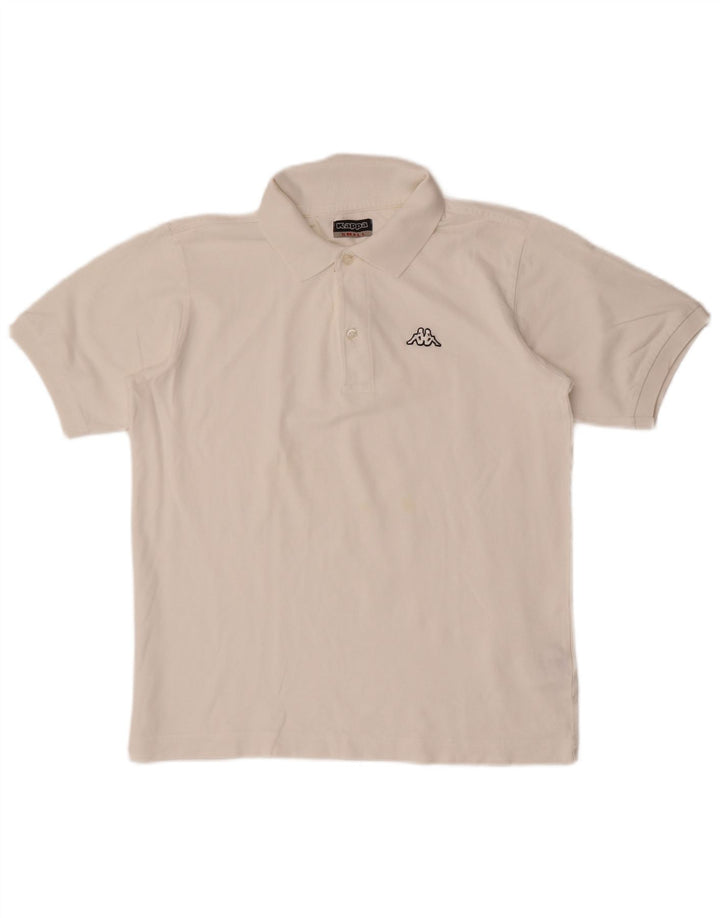 Kappa herre poloshirt lille hvid bomuld