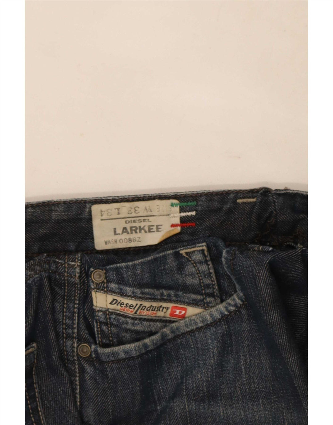 Diesel Herre Larkee Slim Jeans W33 L27 Marineblå