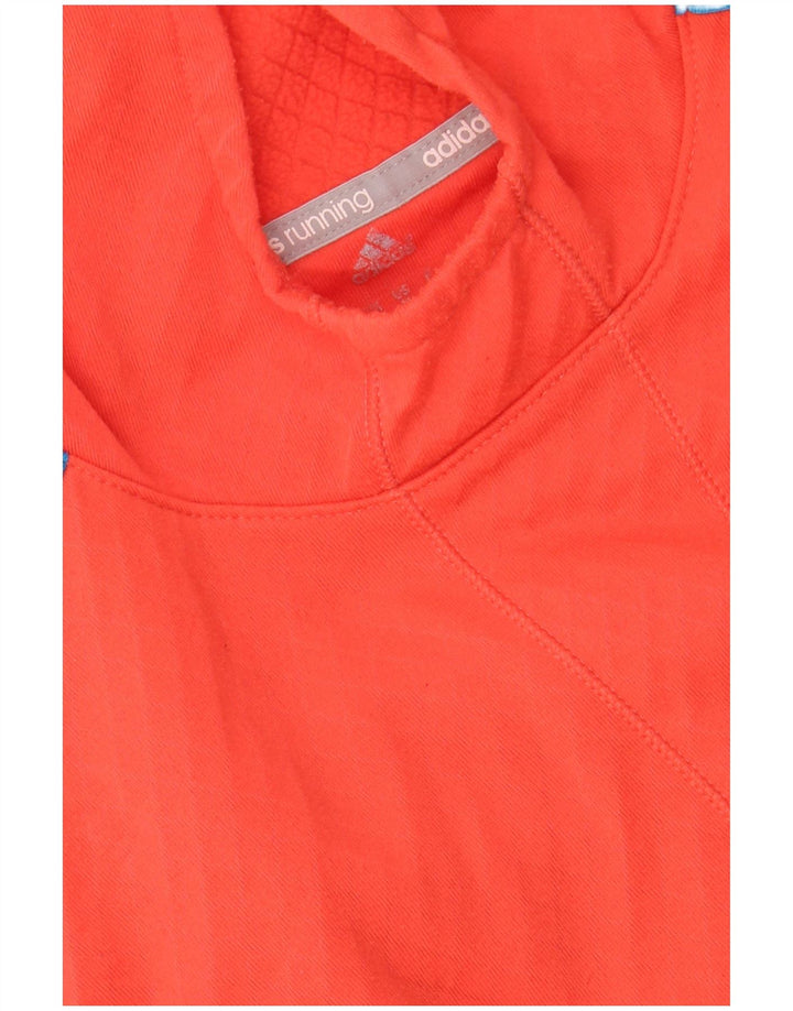 Adidas Dame Hoodie Jumper UK 14 Medium Rød Polyester