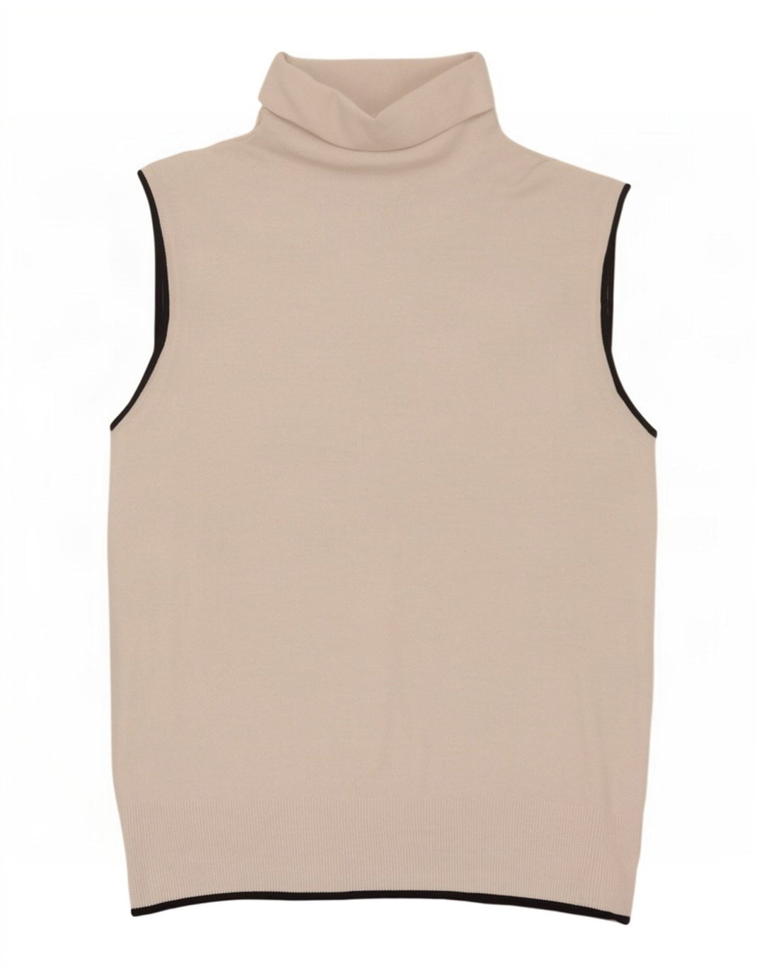 Zara Dame Vest Tank Top UK 12 Medium Beige Viscose