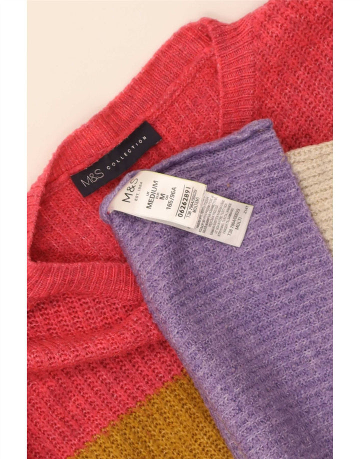 Marks & Spencer Dame Boat Neck Jumper Sweater UK 14 Medium Flerfarvet