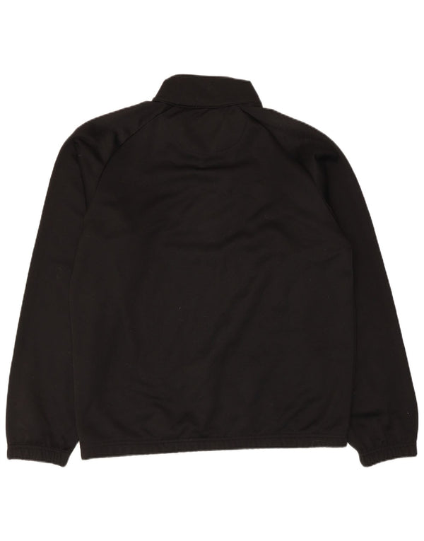 Kappa Herre Zip Neck Sweatshirt Jumper Large Sort Polyester