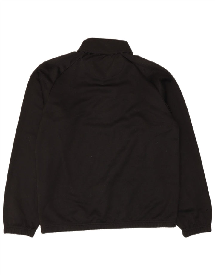 Kappa Herre Zip Neck Sweatshirt Jumper Large Sort Polyester