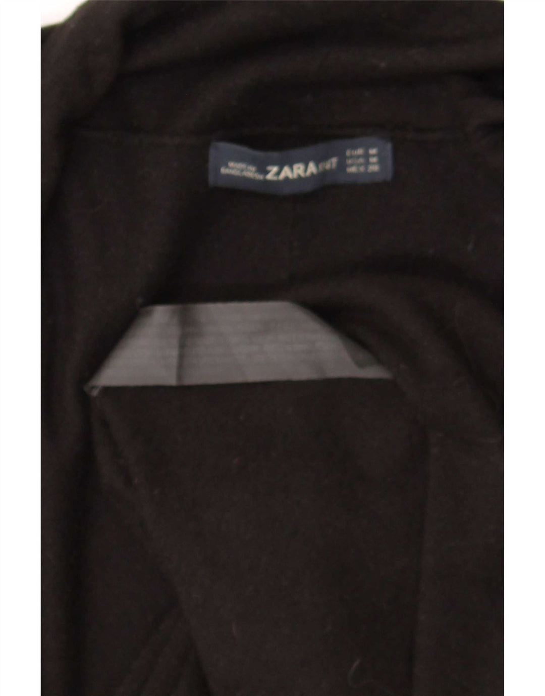 Zara Womens Open Cardigan Sweater UK 12 Medium Black Viscose