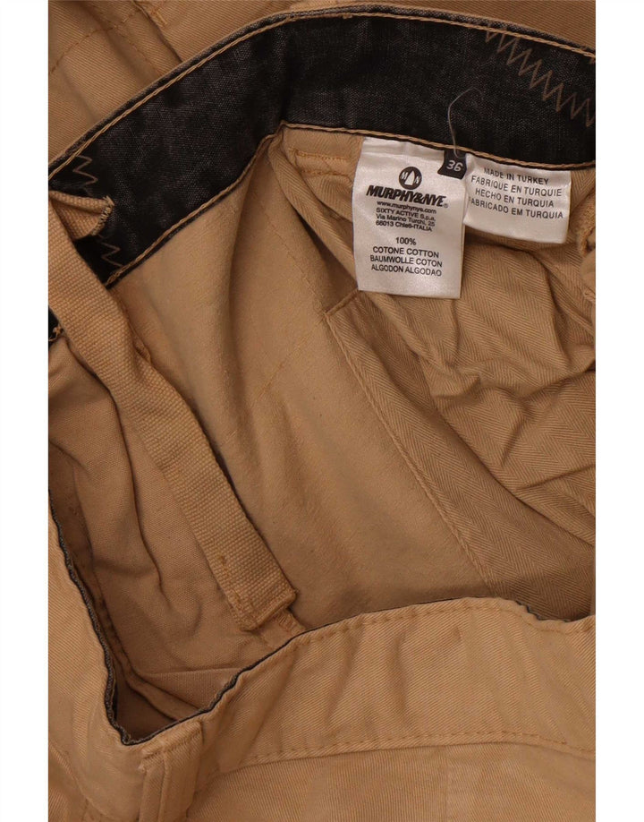 Murphy & Nye Straight Cargo Bukser til mænd W36 L34 Beige Bomuld