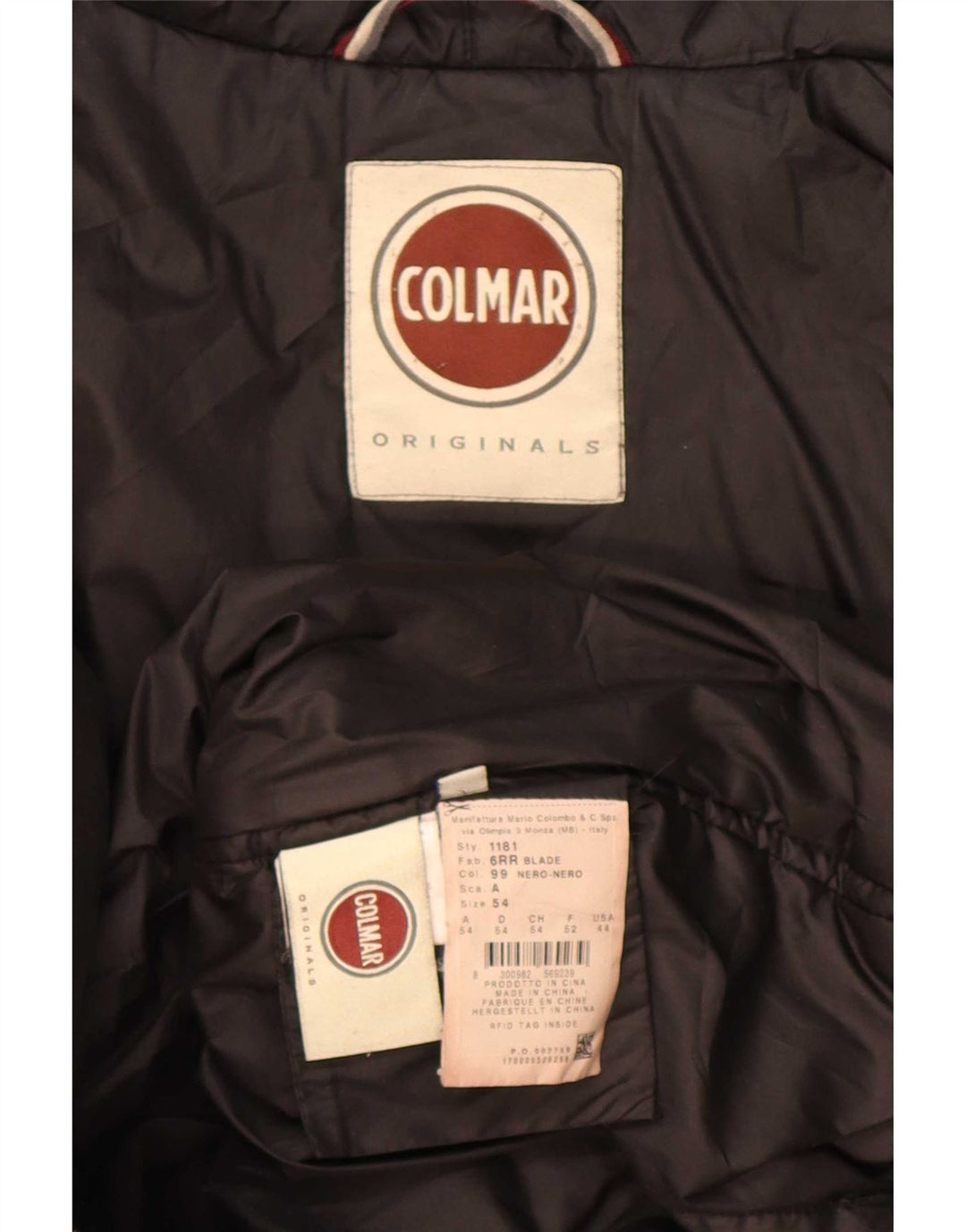 Colmar Herre hættepolstret jakke IT 54 Stor sort polyester