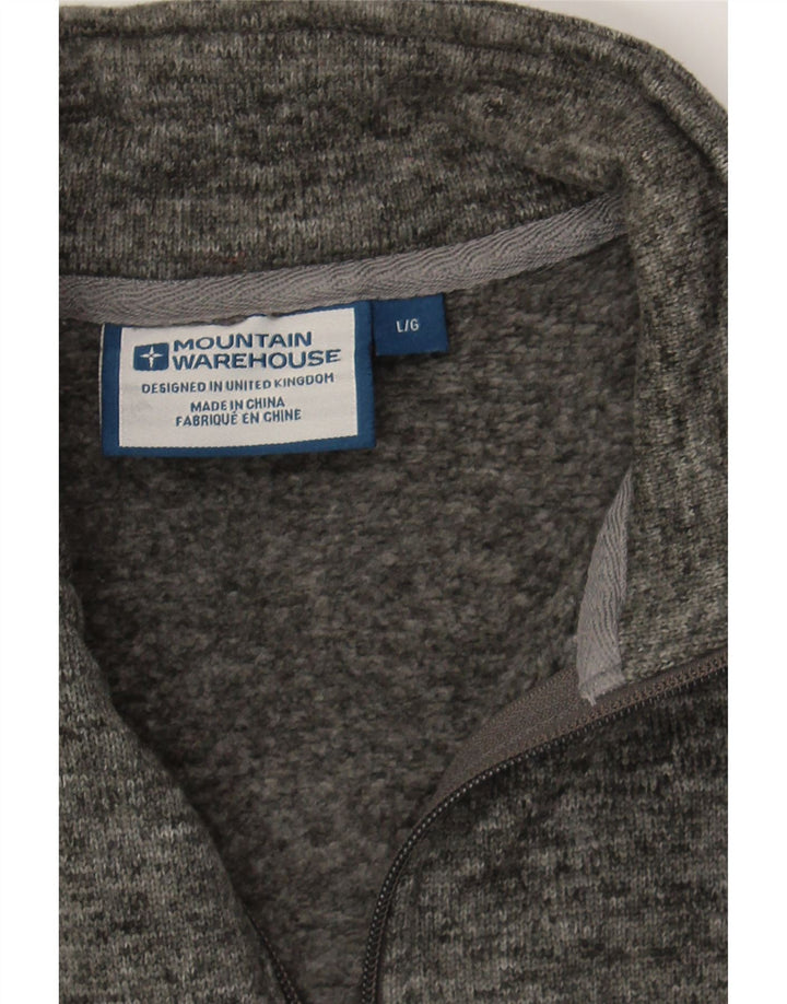 MOUNTAIN WAREHOUSE Mens Tracksuit Top Jacket Large Grey Flecked Polyester Vintage Mountain Warehouse and Second-Hand Mountain Warehouse from Messina Hembry 