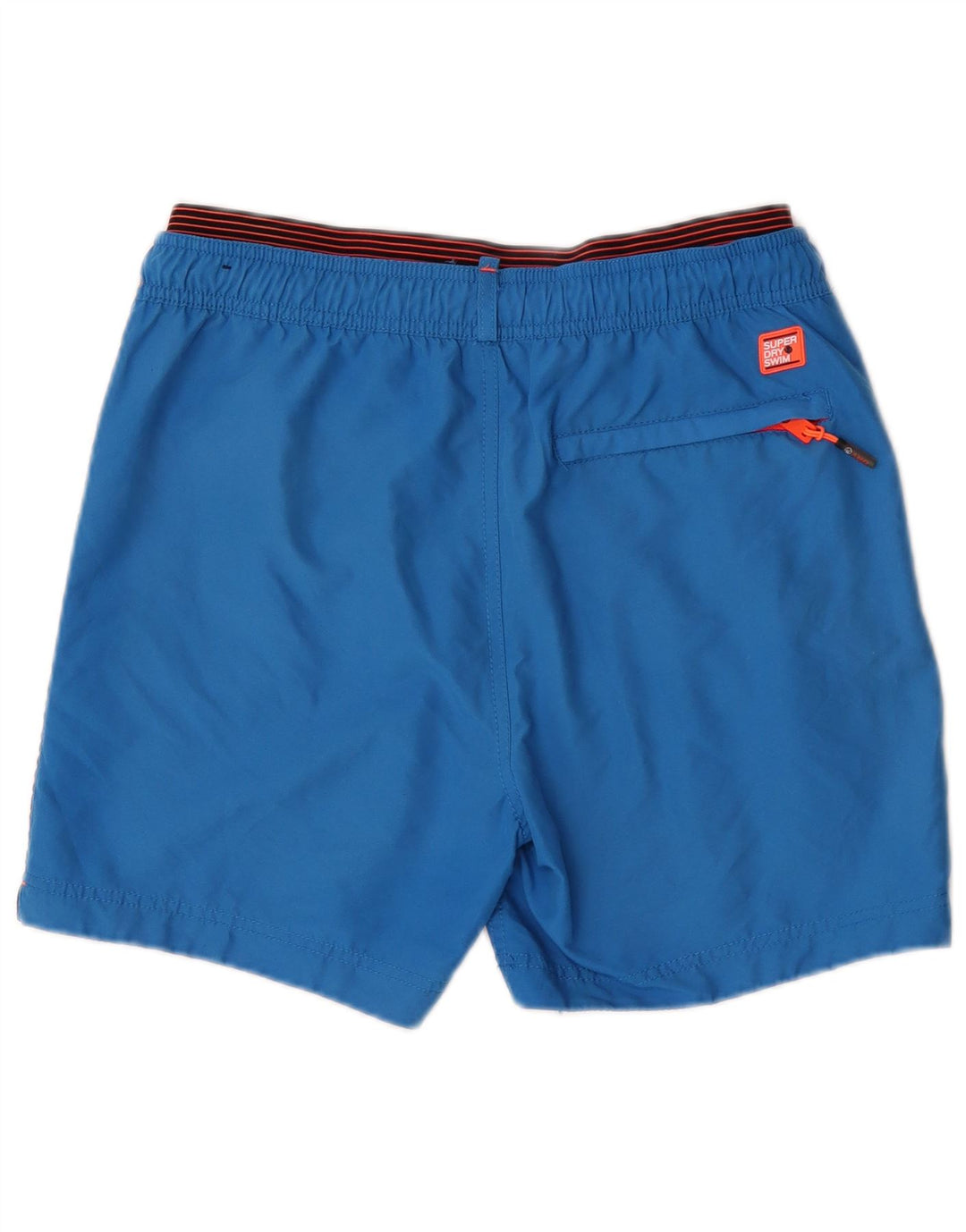 Superdry grafiske badeshorts til mænd mellemblå polyester