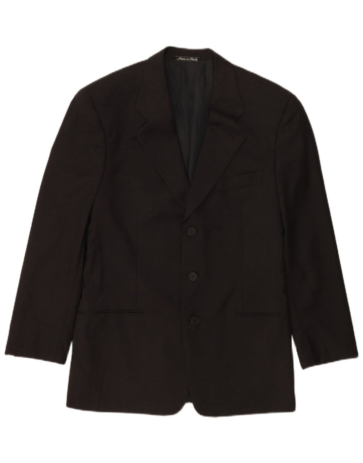 Giorgio Armani Herre 3-knaps blazerjakke IT 48 Small Grey Virgin Wool
