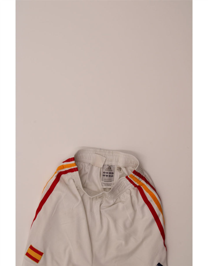 ADIDAS Boys Sport Shorts 9-10 Years  White Polyester Vintage Adidas and Second-Hand Adidas from Messina Hembry 