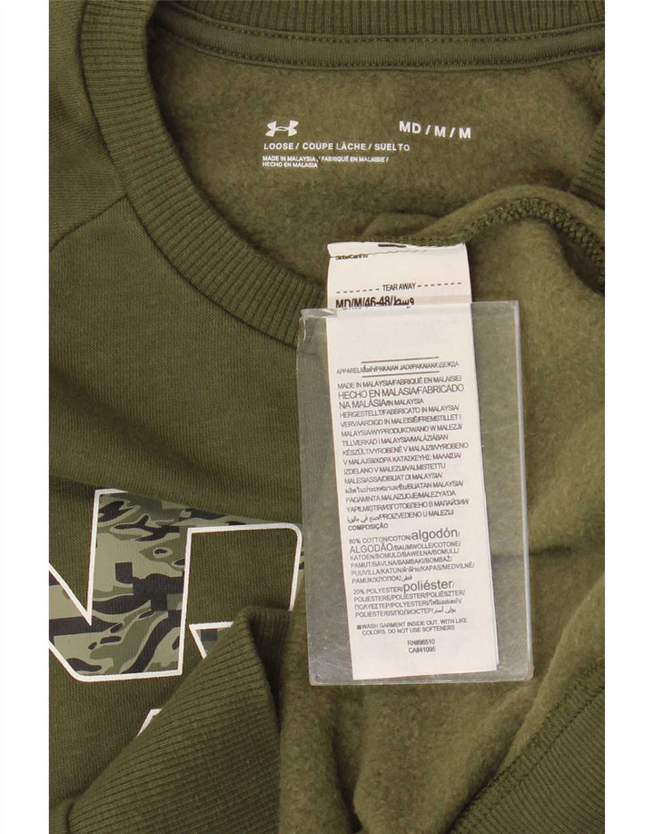 Under Armour Herre Grafisk Sweatshirt Jumper Medium Khaki Bomuld