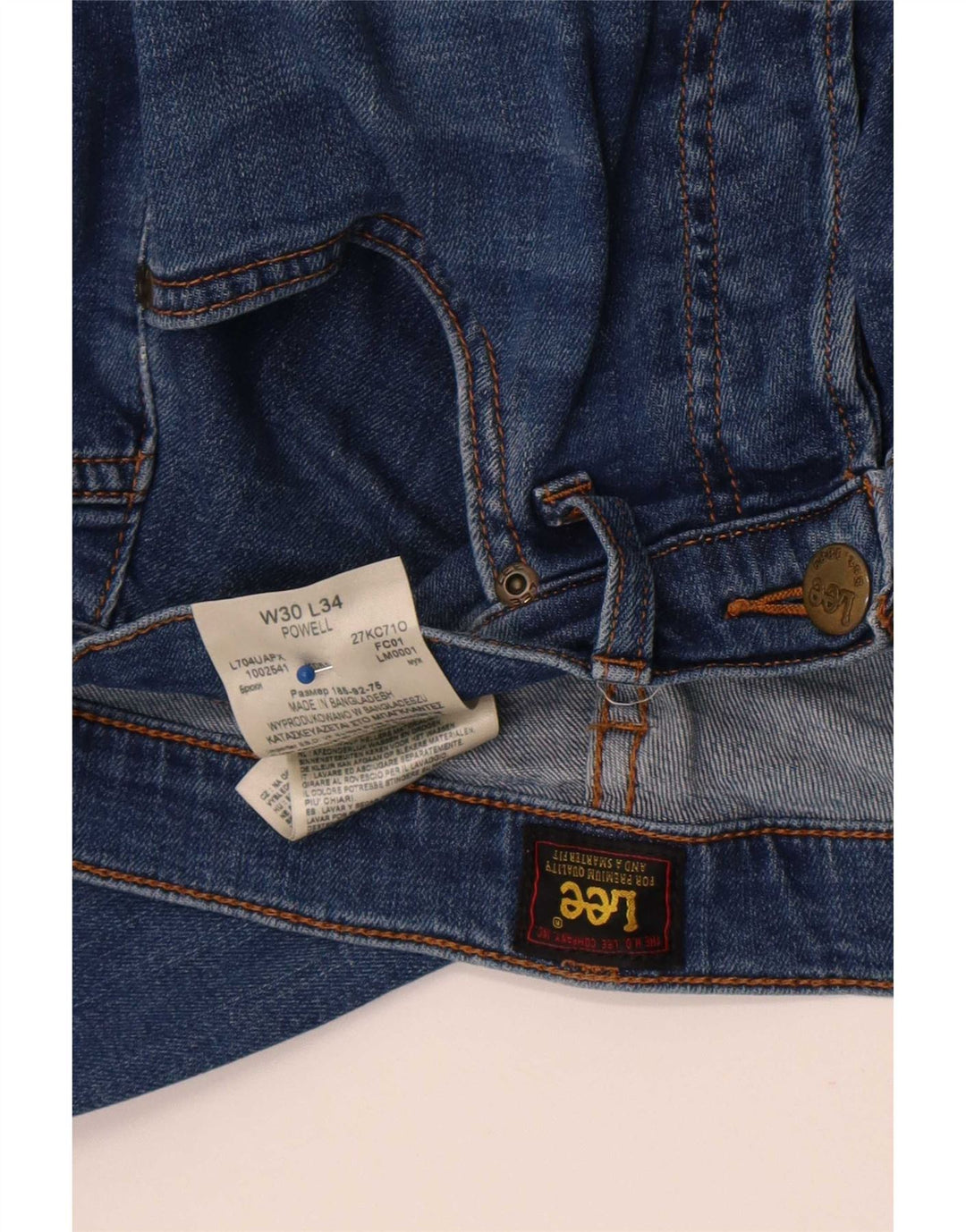 Lee Mens Powell Slim Jeans W30 L30 Blå Bomuld