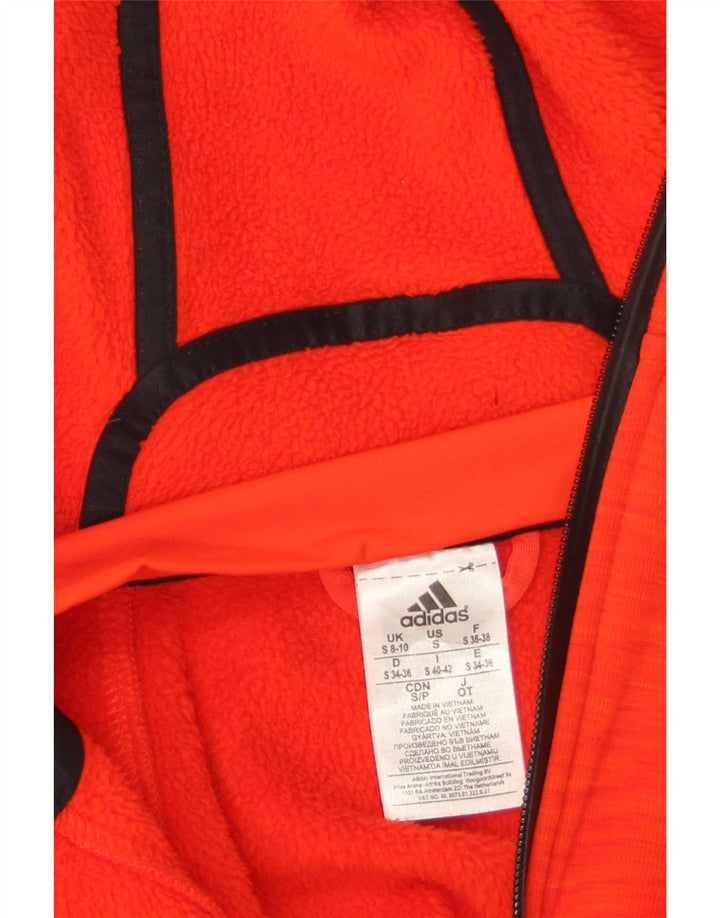 Adidas Dame Hættetrøje Sweater UK 8/10 Lille Rød Polyester