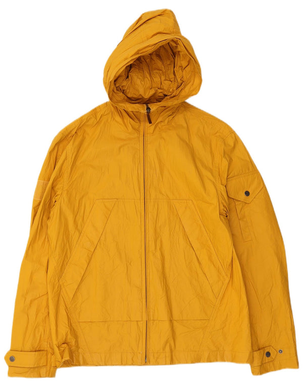 Pretty Green Herre Hætte Regnjakke UK 40 Large Yellow