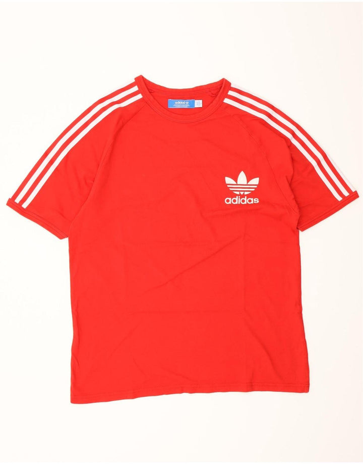 Adidas Herre T-Shirt Top Stor Rød Bomuld