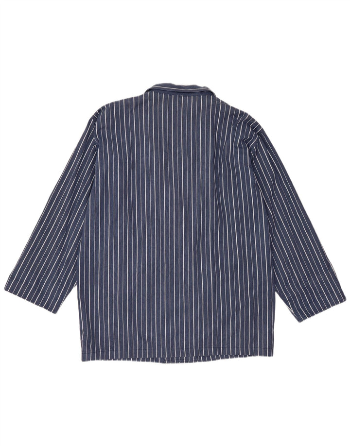 Vintage Dame Oversized Longline Blazer Jacket IT 44 Medium Blå Stribet