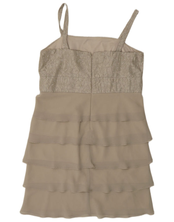 R&M Richards Womens Peplum Dress US 18 2XL Beige Floral Nylon