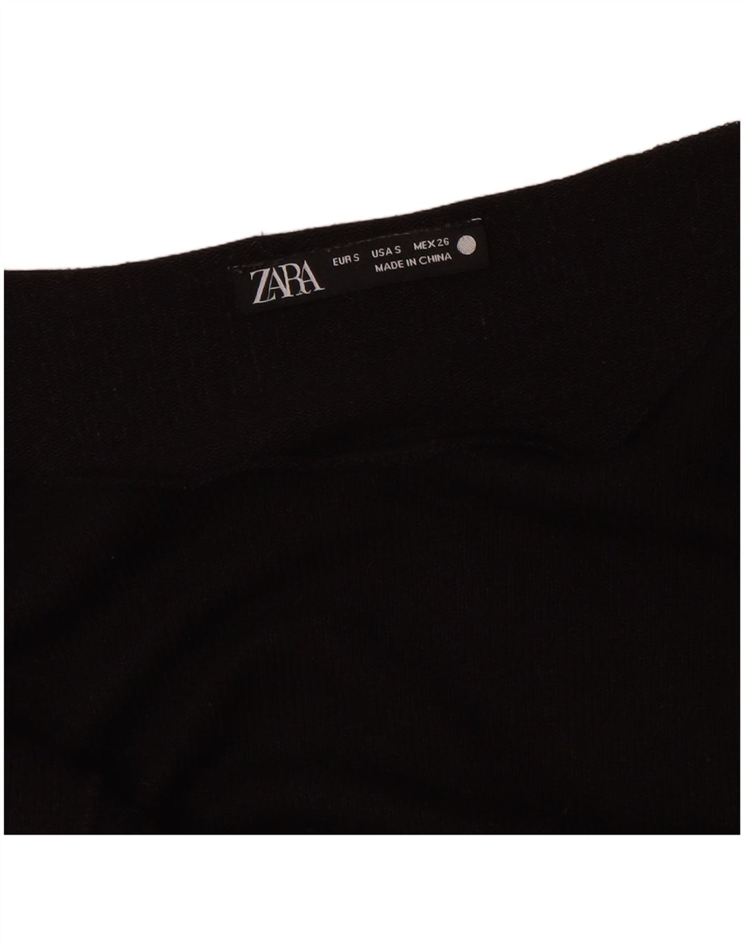 Zara Dame Oversized Top Langærmet UK 10 Lille Sort