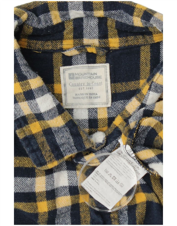 Mountain Warehouse Herre Flanelskjorte Medium Navyblå Ternet Bomuld