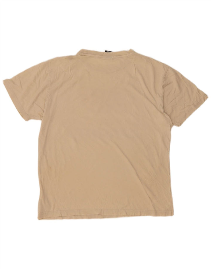 New Balance Herre grafisk T-shirt Top Medium Beige Bomuld