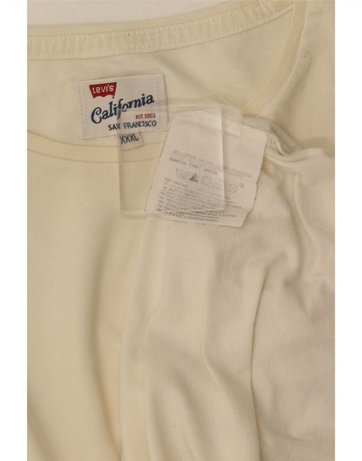 Levi's Herre T-Shirt Top 3XL Off White Bomuld
