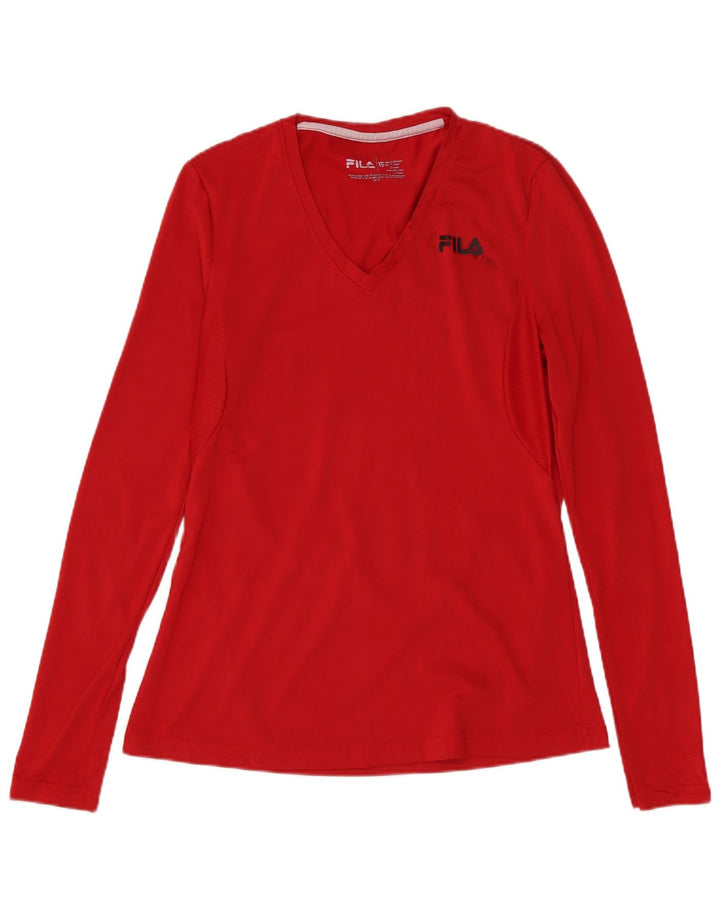 FILA Herre Top Langærmet XS Rød Polyester