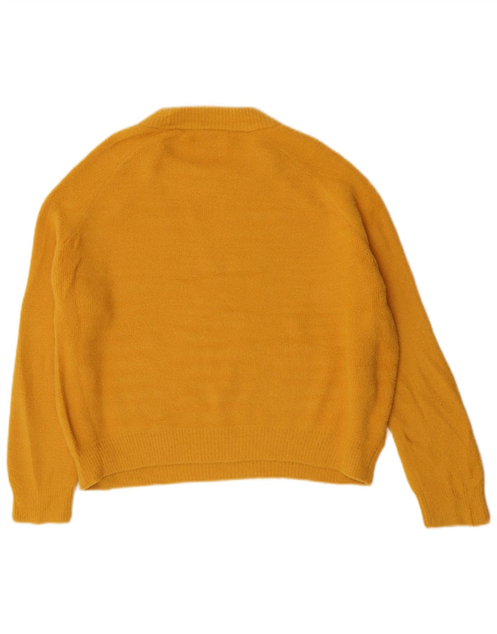 Zara dame sweater med rund hals DK 14 Medium gul nylon