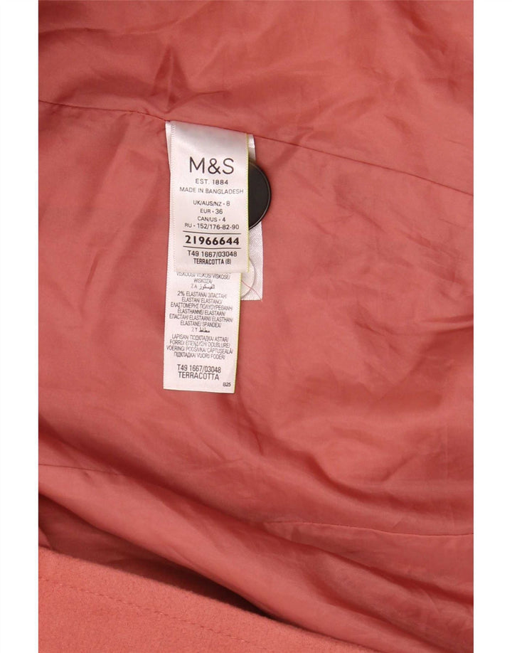 Marks & Spencer Dameoverfrakke UK 8 Lille Pink Polyester